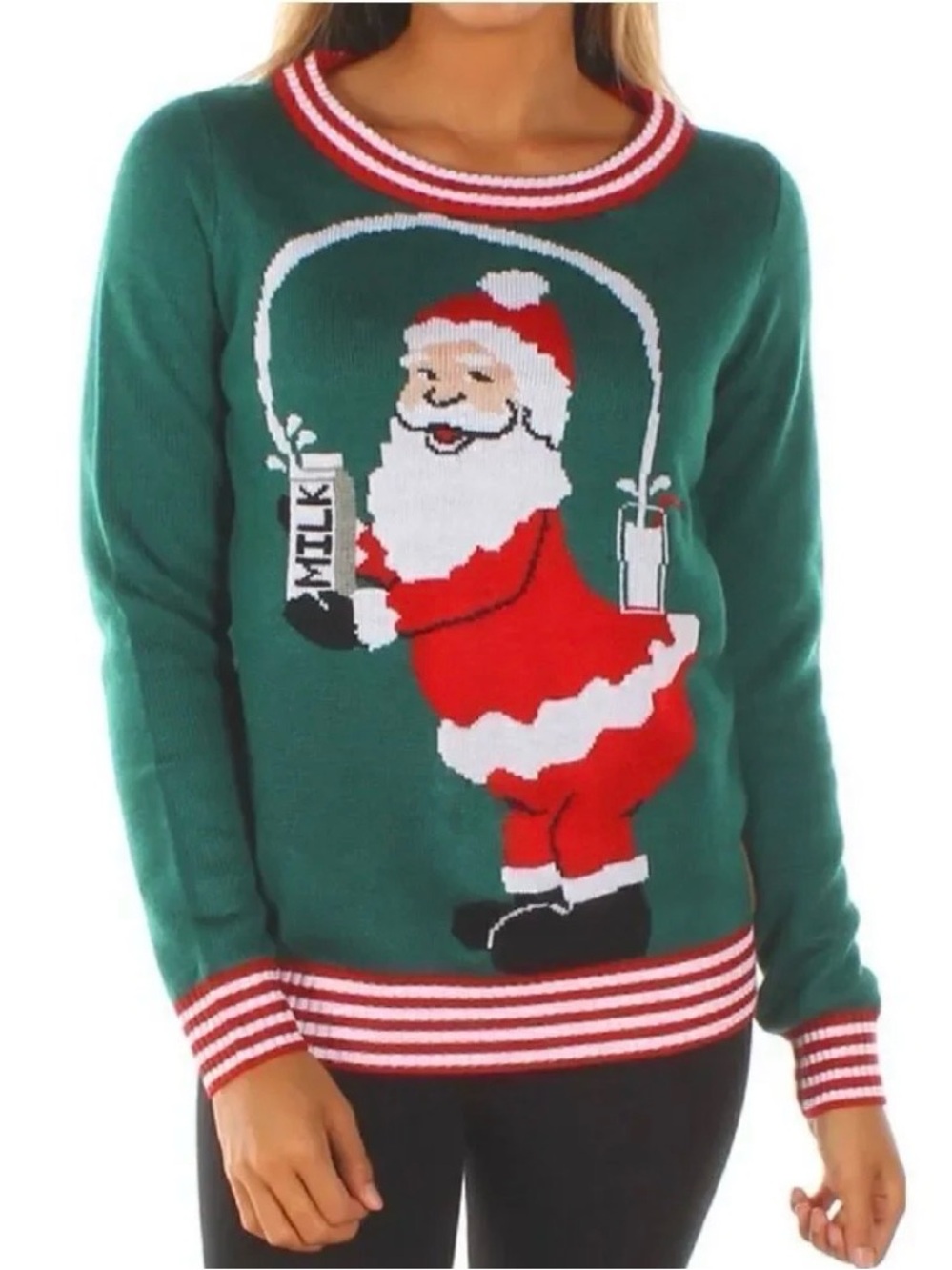 TipsyElves Santa Ugly Christmas Sweater